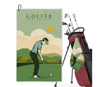 Serviettes de golf, tissu absorbant pour le nettoyage des balles et des clubs - serviette de nettoyage de golf, idéal pour les joueurs, hommes, garçons, cadeau pour débutants ou père