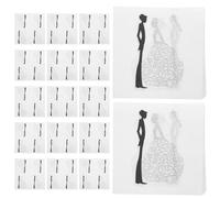 Serviettes de Mariage Imprimées Noël 100 Pièces en Pâte de Bois | Blanc, Mots et Image de Mariée, Usage Fête et Réception, Nettoyage Simple