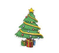 Serviettes de Noël décoratives, Green christmas tree | Lot de 20 essentiels en papier découpé pour les réunions saisonnières et les repas de vacances en famille
