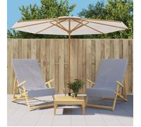 Serviettes de plage - 2 pcs - Gris - 60x135 cm - Tissu 400 GSM