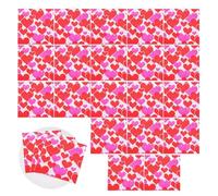 Serviettes de Saint Valentin - 12,99x12,99 pouces Serviettes d'invité décoratives en papier Love Heart | Serviette à main en forme de cœurs, serviette exquise pour la saint-valentin, pour la