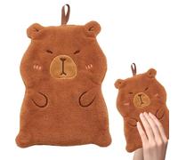 Serviettes de salle de bain Capybara, Sèche-mains Capybara, Serviette à main de salle de bain en velours corail, Essuie-mains de cuisine absorbants, essuie-mains à séchage rapide avec boucle pour cuis
