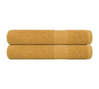vidaXL Serviettes de Sauna 2 pcs doré 80x200 cm 360 g/m² 100% Coton