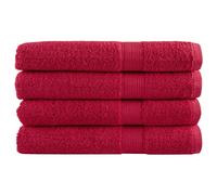 Serviettes de Sauna de Qualité Supérieure Paréos Draps Bain 4 pcs Rouge vidaXL