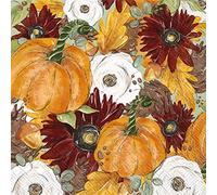 Serviettes de table à déjeuner motif feuillage d'automne : 40 carats, 2 paquets de 20 pièces, 16,5 x 16,5 cm, motif d'automne éclatant, imprimé allemand