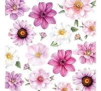 Serviettes de table - AMBIENTE - Paquet de 20 - 3 plis - 33x33cm - En papier de soie - Jetable - Motif gloire d'été