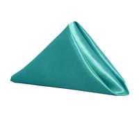 Serviettes de table carrées en satin 50 x 50 cm, mouchoir doux pour mariage, banquet, décoration de dîner, serviettes de table personnalisées, serviettes de table en tissu (vert lac)