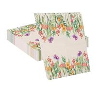 Serviettes de table de fête florale | 20 serviettes de thé | Idéal pour enterrement de vie de jeune fille, baby shower, anniversaire | Papier résistant, pas facile à déchirer, motif fleurs sauvages