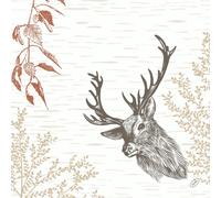 Serviettes de table DuniDunisoft Bois et cerf 40x40cm 60pcs