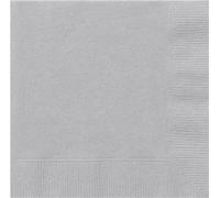 Serviettes de table élégantes à trois couches de couleur argentée 40x40cm - parfaites pour toutes les occasions Le paquet contient 20 pièces, ajoutez une touche chic à vos fêtes