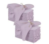 Serviettes de table en gaze de coton violette, 24 pièces, 32x32cm, réutilisables, torchons de thé, décor de Table de fête de mariage, de noël, bavures rétro