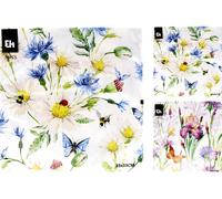 Serviettes de Table en Papier 33 x 33 cm - Lot de 16 - Forme Fleur