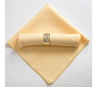 Serviettes de table en polyester de couleur unie pour décoration de mariage, banquet, fête, restaurant, 48 x 48 cm - Jaune clair