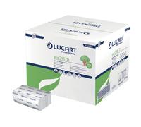 Serviettes de table enchevêtrées Lucart Eco 216 TI 2 plis ouate recy blanche, 40 paquets de 150