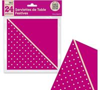SERVIETTES DE TABLE FESTIF X 24 FUCHSIA