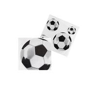 serviettes de table football 33 cm noir/blanc 12 pièces