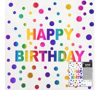 Serviettes de table Happy Birthday 10 pcs pour fêtes d'anniversaire 33X33Cm