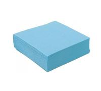 Serviettes de table jetables - DART - Lot de 40 - Bleu ciel - 2 plis gaufré - 38 x 38 cm