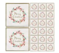 Serviettes de table Joyeux Noël - 20 serviettes en papier de Noël | Serviettes Joyeux Noël à 3 plis | Serviettes Joyeux Noël, Fournitures de fête de Noël, accessoires de décoration