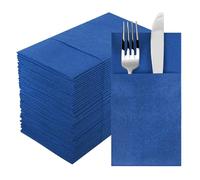 Serviettes de Table Lot de 20/25/30/50,Serviettes en Papier Pour Couteaux et Fourchettes,Pliable Poche Intégrée pour Couverts Pour Fête,Mariage,Noël,Restaurant,Décoration de Table