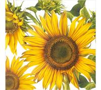 Serviettes de table motif tournesol « I The Last Sun Lunch » - Taille 40 carats - Serviettes d'automne pour découpage, scrapbooking, papier - Fournitures de fête d'anniversaire (déjeuner)