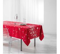 Douceur d'Intérieur Nappe Constellation antitache polyester imprimé métallisé Rouge 150x240 cm