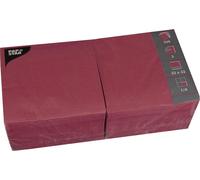 Serviettes de table PAPSTAR 330 x 330 mm 3 plis bordeaux 250 pcs