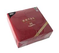 Serviettes de table Papstar bordeaux 40x40cm 50 pièces