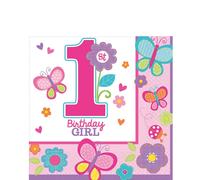 Serviettes de table pour fille Sweet Birthday