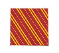 Serviettes de Table Thème Sorcier, 33 x 33 cm, Rayures Rouge et Jaune, Lot de 16 (Serviettes)