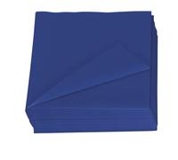Serviettes de table unies en ouate Lotus couleur 39 x 39 cm marine