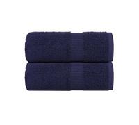 vidaXL Serviettes de toilette FROGN 2 pièces 30 x 30 cm 100% coton bleu marine