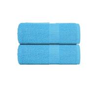 vidaXL Serviettes de toilette FROGN 2 pièces Turquoise 30 x 30 cm 100% coton