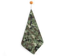 Serviettes de Toilette Douces et absorbantes pour Le Visage, Le Spa, Le Bain, la Salle de Sport, la Cuisine, en Microfibre, à séchage Rapide (Camouflage Vert Cool (2))