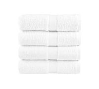 Serviettes de toilette premium SOLUND 4 pièces Blanc 30 x 30 cm 600 g/m² 137117