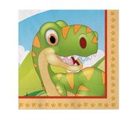 Serviettes Dinosaures Jurassic 33 x 33 cm, fête préhistorique pour enfants, 20 pièces, thème jurassique