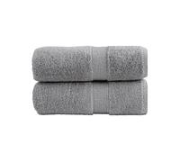 Serviettes d'invité de Qualité Supérieure 2 pcs, Draps de Bain, Essuie-mains, Serviette de Visage Salle de Bain, Gris 137302