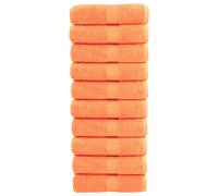 Serviettes d'invité de Qualité Supérieure Essuie-mains 10 pcs Orange vidaXL