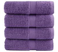 Serviettes d'invité de Qualité Supérieure Essuie-mains 4 pcs Violet vidaXL