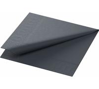 Duni lot de 20 serviettes en papier 3 épaisseurs à cocktail zelltuch uni noir 24 x 24 cm-lot de 250