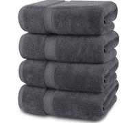 Serviettes d'utopie 4 Pack Pack Prime Bath Towels Set (27 x 54 pouces) 100% anneau file coton 600gsm leger et serviettes de sechage rapide tres a
