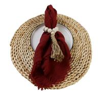 serviettes en coton, Lot de 10 serviettes de table en gaze de coton réutilisables, 32 x 32 cm, style rustique et rétro, for mariage(Burgundy)