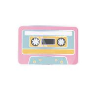 Serviettes en forme de cassette - 90's Party - Pack de 16 - Blanc Rose Bleu Jaune - 19 x 29 x 16 cm