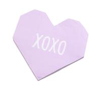 Serviettes en forme de cœur - Serviettes de dîner en forme de cœur d'amour - Serviettes à main décoratives en papier - Serviettes en papier - Jetables - Accessoire de Saint-Valentin pour un
