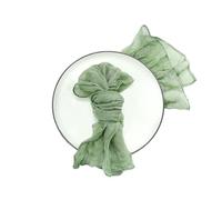 serviettes en gaze de coton réutilisables Lot de 6 serviettes Table lavables en étamine, for décoration fête mariage, d'anniversaire(6Pcs Light green)
