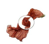 serviettes en gaze de coton réutilisables Lot de 6 serviettes Table lavables en étamine, for décoration fête mariage, d'anniversaire(6Pcs Orangered)