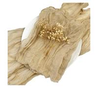 serviettes en gaze de coton réutilisables Napperons de Table en étamine, 6 pièces, for salle à manger, fête mariage, Banquets, Arches, décor gâteau(6pcs Hazelnut)