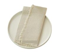 serviettes en gaze de coton réutilisables Serviettes de table en gaze coton, 12 pièces, 41x41cm, rustique, torchons à thé, étamine rétro, maison, Vintage, lin, décoration Table fête, mariage(Color 6)