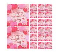 Serviettes en papier à cœur, serviettes de Saint - Serviettes de Saint Serviettes pour le dîner - Serviettes de vacances de San de 20 pièces, serviettes de coeur, décorations de table de San