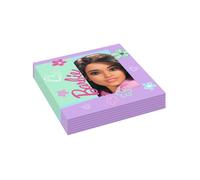 Serviettes en papier - AMSCAN - Barbie Sweet Life - 33cm - Violet - Lot de 16